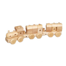 Mini trem de brinquedo de vapor de madeira